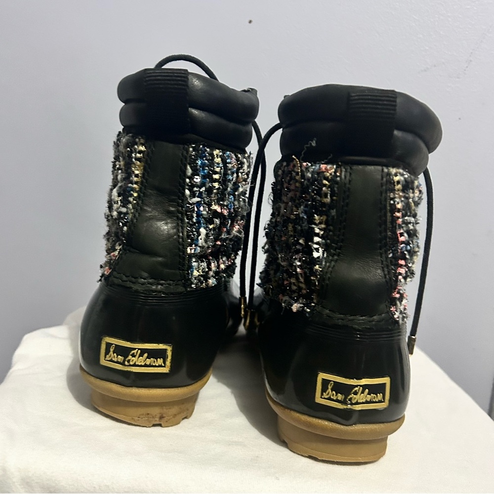 Sam Edelman Caldwell rain, boots, black, and multicolor! - Picture 10 of 14